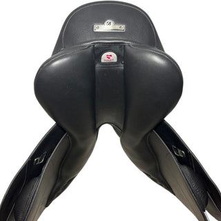 Bates Elevation Deep Seat Opulence Leather Black 17.5" ADJ 7 | Saddles Direct