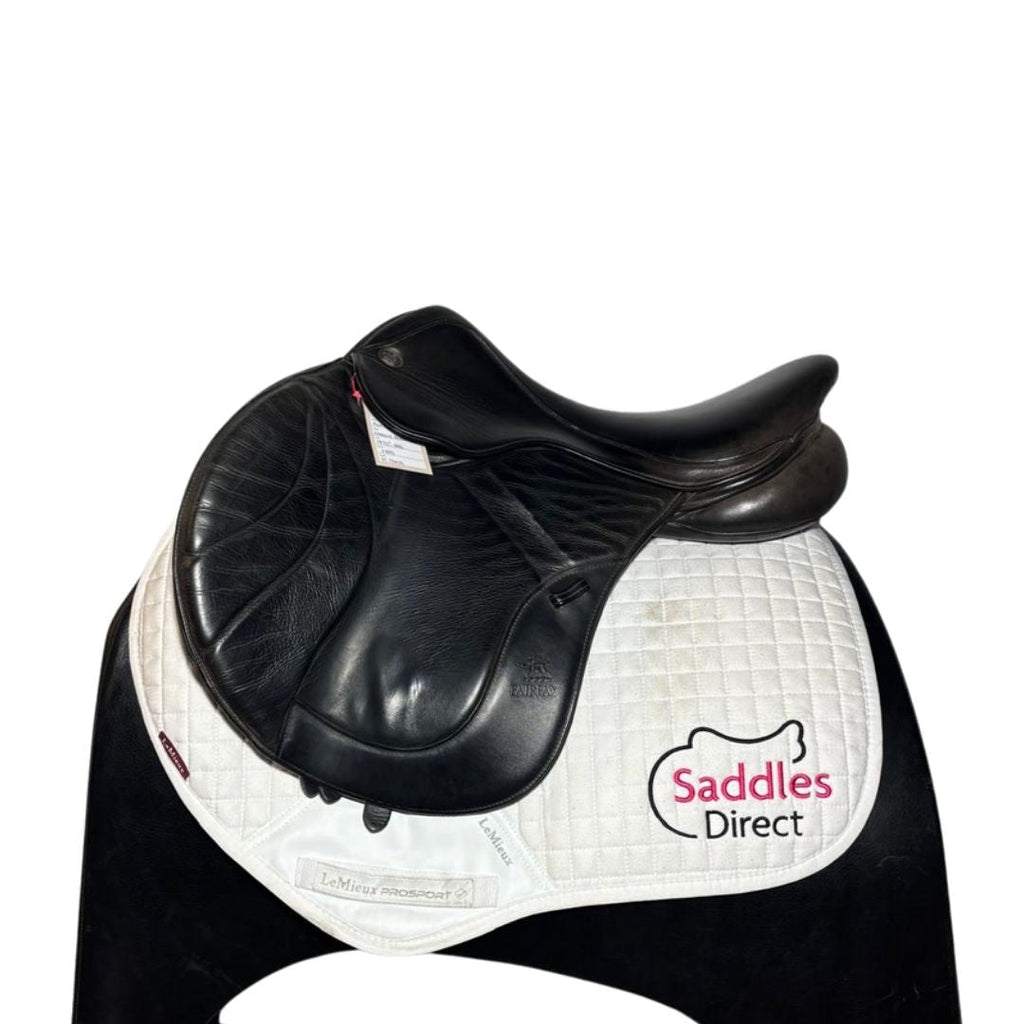 Fairfax Dual Flap Classic Jump Black 17.5" ADJ | Saddles Direct