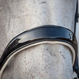 Henry James Saddlery Patent 3D Dressage Bridle With White Padding 2 | Saddles Direct