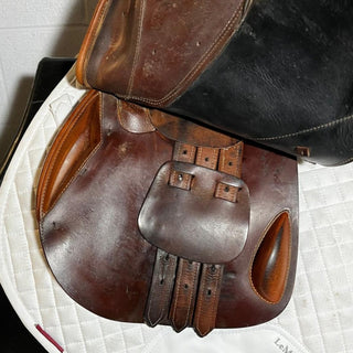 Prestige Paris Dual Flap Jump Tan 17" M 5 | Saddles Direct