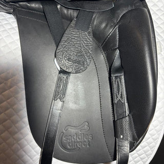 Saddles Direct Precision Deluxe Dual Dressage Black 17.5" MW 6 | Saddles Direct