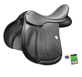 Black Bates WIDE All Purpose+ Luxe Leather 1 - Saddles Direct