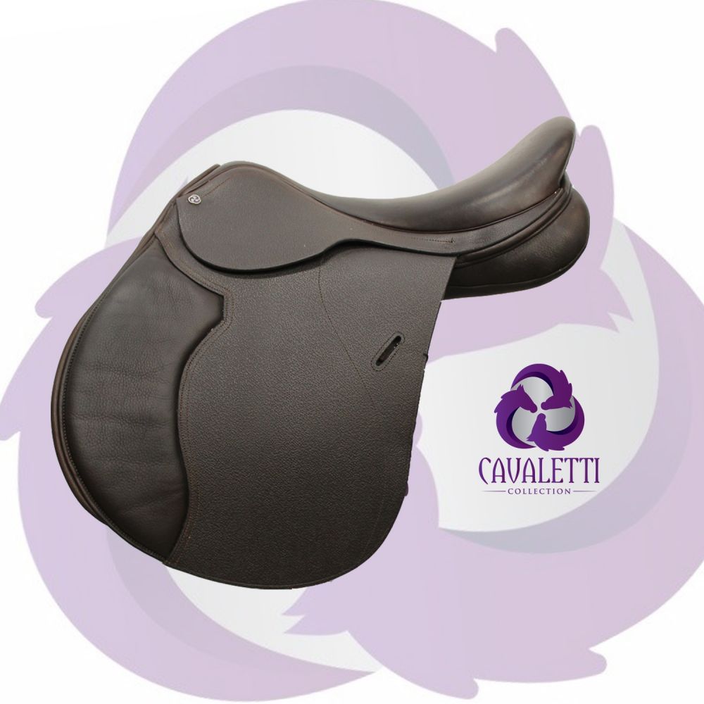 Selle Cuir GP Crewe Saddlely Farrington – 17,5 Pouces – Marron – Occasion UK