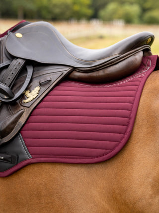 LeMieux Soft Shell Anti Slip Square Saddle Pad Burgundy lifestyle 3