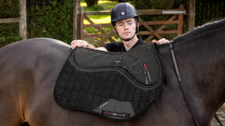 LeMieux X-Grip Silicone Square Saddle Pad Black lifestyle 4