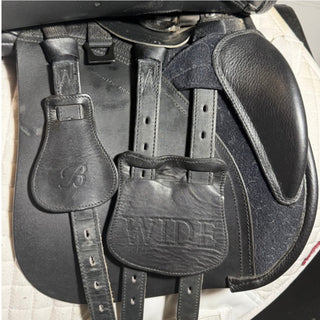 Bates Wide/Cob All Purpose GP Heritage Leather Black 16.5" ADJ