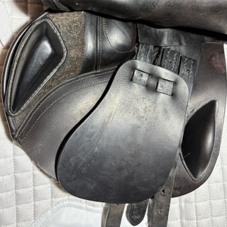 Albion Kontrol Dual Flap Jump Brown 17.5" M 7 | Saddles Direct