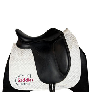 Arena Dual Flap Wide/Cob Dressage Black 17" ADJ 2 | Saddles Direct