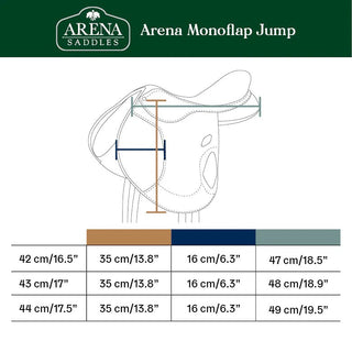 Arena Monoflap Jump Black 17" ADJ 6 | Saddles Direct