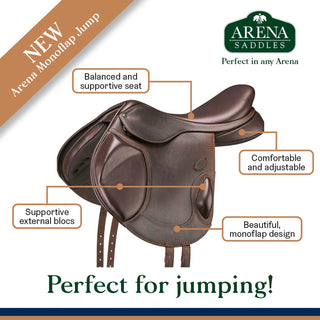 Arena Monoflap Jump Black 17" ADJ 7 | Saddles Direct