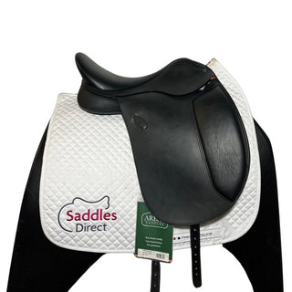 Black Arena Wide Dressage Black 17" ADJ 2 - Saddles Direct