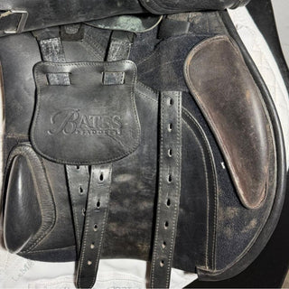 Bates All Purpose GP Heritage Leather Black 17" ADJ 8 | Saddles Direct