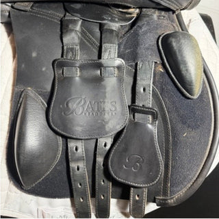 Bates All Purpose GP Heritage Leather Black 17.5" ADJ 7 | Saddles Direct