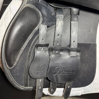 Bates All Purpose GP Heritage Leather Black 17.5" ADJ 7 | Saddles Direct