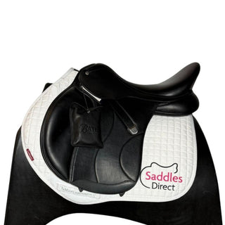 Bates All Purpose GP Luxe Leather Black 17.5" ADJ 1 | Saddles Direct