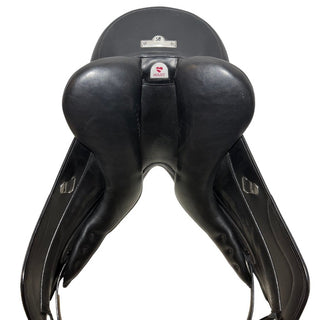 Bates Artiste Monoflap Dressage Black Size 0 16.5-17" ADJ 7 | Saddles Direct