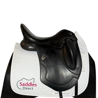 Bates Artiste Monoflap Dressage Black Size 0 16.5-17" ADJ 2 | Saddles Direct