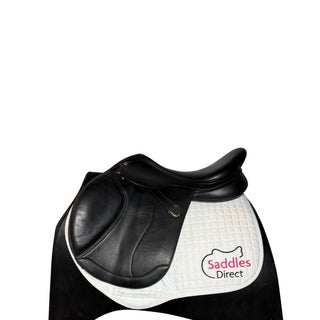 Bates Caprilli Close Contact Jump Opulence Leather Black 18" ADJ 1 | Saddles Direct