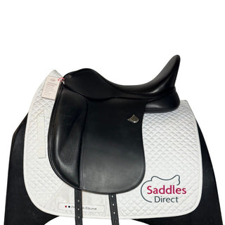 Bates Wide/Cob Dressage Heritage Leather Black 17.5" ADJ 1 | Saddles Direct