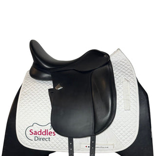Bates Wide/Cob Dressage Heritage Leather Black 17.5" ADJ 2 | Saddles Direct