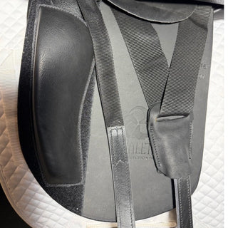 Cavaletti Collection Covered Leather Pony Dressage Black 16" ADJ 7 | Saddles Direct