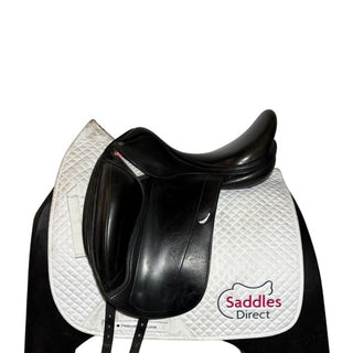 Equipe Emporio Monoflap Dressage Black 17.5" XW +3 1 | Saddles Direct