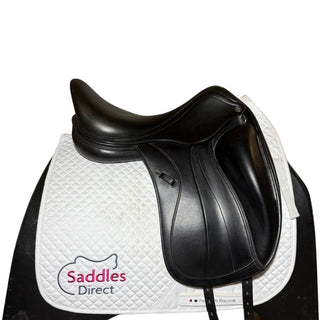 Equipe Glamour Monoflap Dressage Black 17.5" MW +1 2 | Saddles Direct