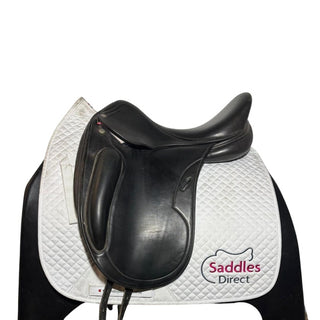 Equipe Oracle Long Flap Dressage Black 17.5" MW +1 1 | Saddles Direct