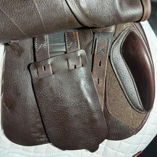Equipe Rarity Dual Flap Pony Jump Brown 16" +2 W 8 | Saddles Direct