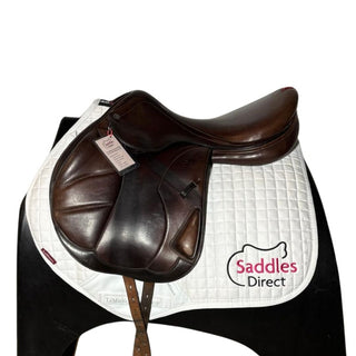 Brown Equipe Synergy Monoflap Jump Brown 17.5" M 1 - Saddles Direct