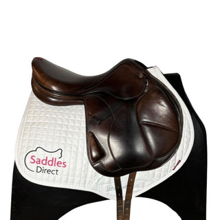 Brown Equipe Synergy Monoflap Jump Brown 17.5" M 2 - Saddles Direct