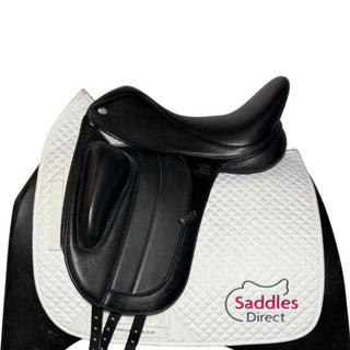 Fairfax Deluxe Monoflap Dressage Black 17" ADJ 1 | Saddles Direct