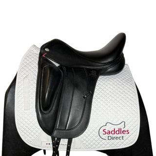 Fairfax Deluxe Monoflap Dressage Black 17" ADJ 1 | Saddles Direct