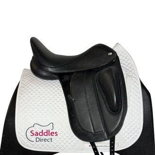 Fairfax Deluxe Monoflap Dressage Black 17" ADJ 2 | Saddles Direct