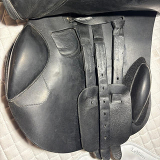 Fairfax Dual Flap Classic Jump Black 17.5" ADJ 7 | Saddles Direct