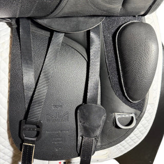 GFS Monarch Dressage S614 Black 17" ADJ 8 | Saddles Direct