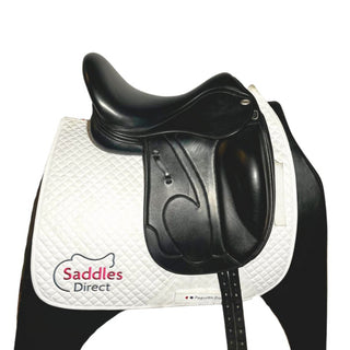 Black Harry Dabbs Grace Monoflap Dressage Black 17.5" W 2 - Saddles Direct