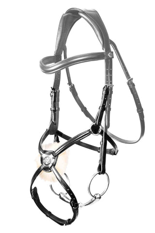 Henry James Saddlery Double Buckle Figure 8 Grackle Noseband 3 | Saddles Direct