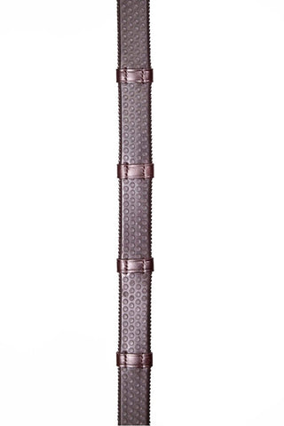 Henry James Saddlery Large Pimple Hybrid Rubber Reins with Leather Stoppers 2 | Saddles Direct