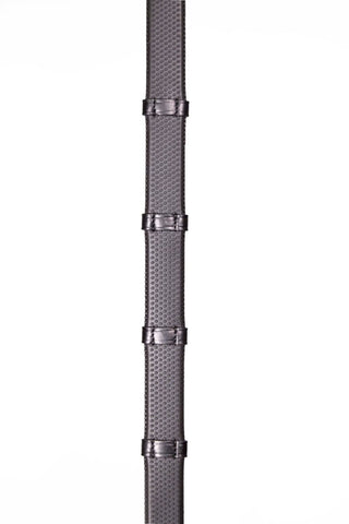 Henry James Saddlery Small Pimple Hybrid Rubber Reins with Leather Stoppers 1 | Saddles Direct
