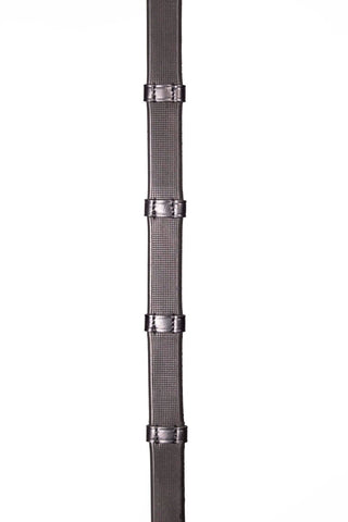 Henry James Saddlery Smooth Eventer Hybrid Rubber Reins with Leather Stoppers 1 | Saddles Direct