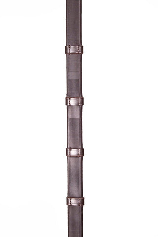 Henry James Saddlery Smooth Eventer Hybrid Rubber Reins with Leather Stoppers 2 | Saddles Direct