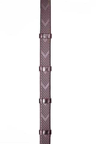 Henry James Saddlery V - Grip Hybrid Rubber Reins with Leather Stoppers 2 | Saddles Direct