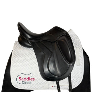 Ideal Monoflap T&T Dressage Black 17.5" ADJ 2 | Saddles Direct