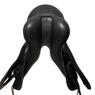 Black Ideal T&T twin flap Dressage Black 17" MW 7 - Saddles Direct