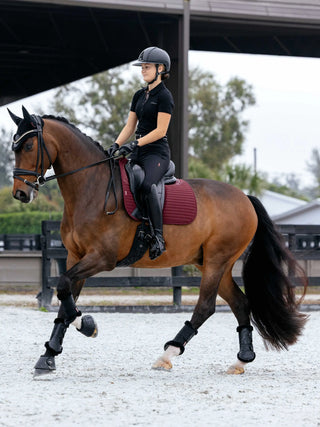 LeMieux Soft Shell Anti Slip Square Saddle Pad Burgundy lifestyle 4