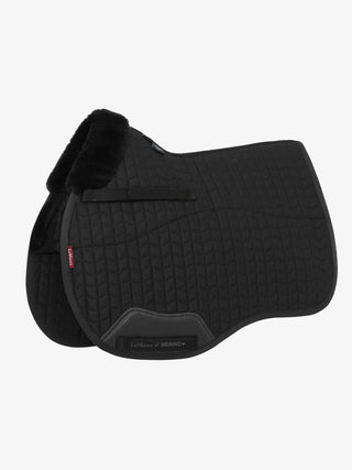 LeMieux Merino+ Half Lined Square Saddle Pad Black/Black - GP