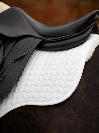 LeMieux Merino+ Half Lined Square Saddle Pad White/Natural lifestyle 2