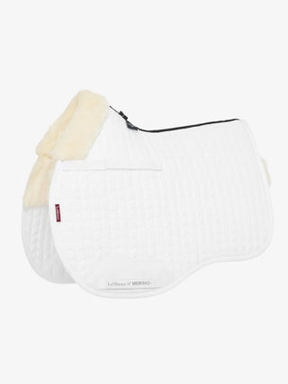 LeMieux Merino+ Half Lined Square Saddle Pad White/Natural - GP
