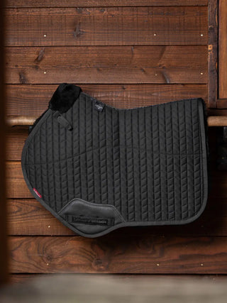 LeMieux Merino+ Half Lined Square Saddle Pad Black/Black lifestyle 3